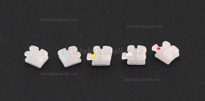 1Pack/20Pcs Dental Orthodontic Ceramic Brackets Braces Mini Roth 022 345 Hooks